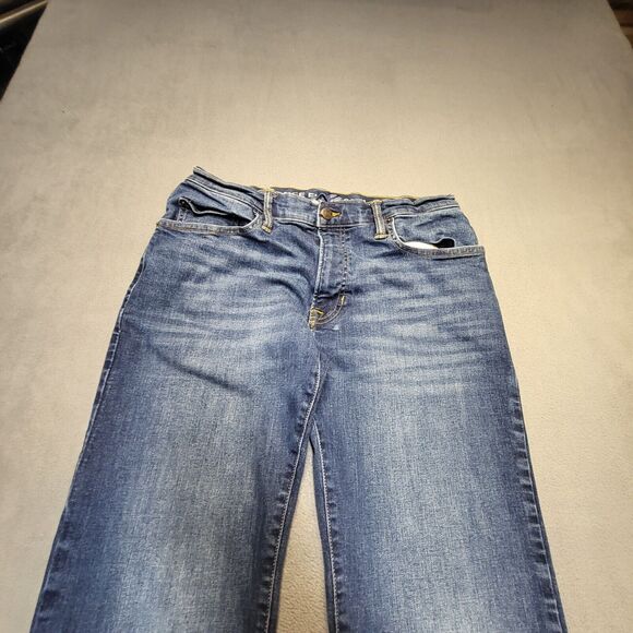 Arizona Jeans Mens 32x27 Blue Advanced Flex Straight Leg Distressed Denim - Picture 2 of 9